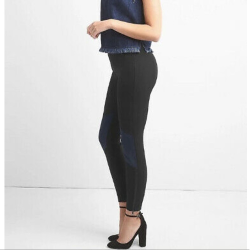 Gap Sculpt Sleek mid rise suede mix leggings